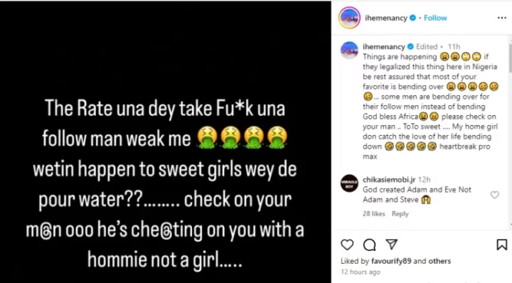 Most of your faves are gay - Iheme Nancy reveals