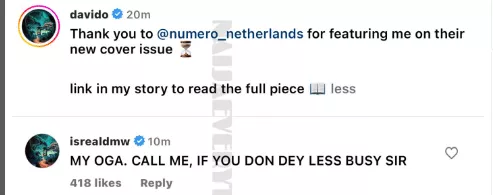 'Your oga is unavailable' - Netizens troll Israel DMW as he publicly asks Davido to call him