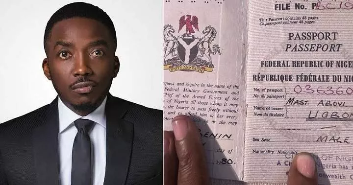 "So this man don old" - Comedian Bovi's age on his international passport causes buzz (Photo)