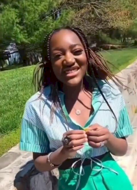 'I'm not bald' - 2face Idibia's daughter, Ehi reacts after being called her father's lookalike (Video)