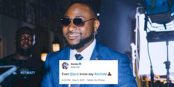 Twitter endorses Davido's "E Choke" slang with an emoji