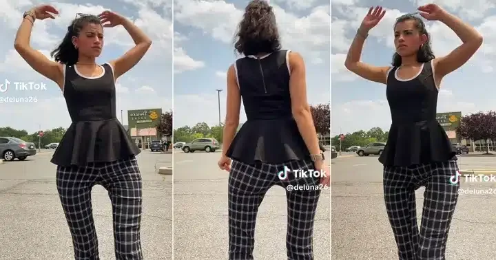 Lady with wide gap between her thighs goes viral (Video)
