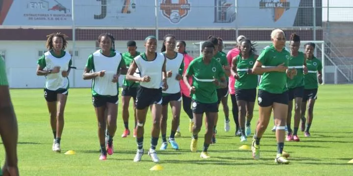 Super Falcons in training