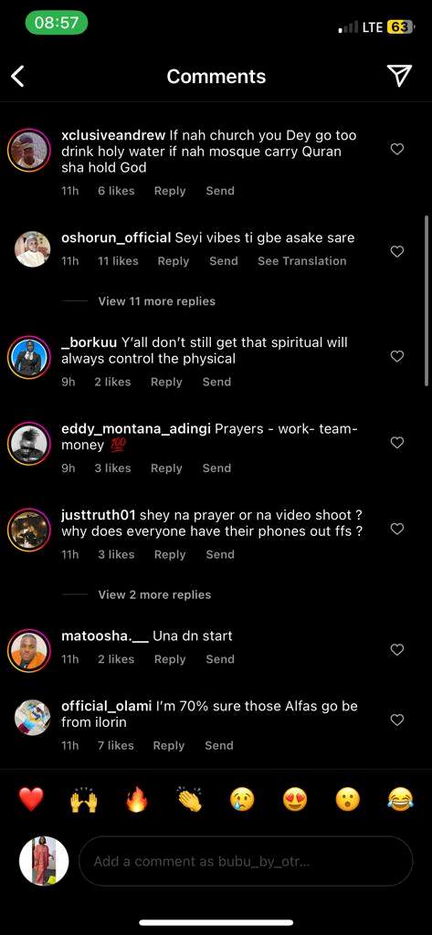 'Seyi Vibez has pressured him' - Netizens react to Asake's prayer session (Video)