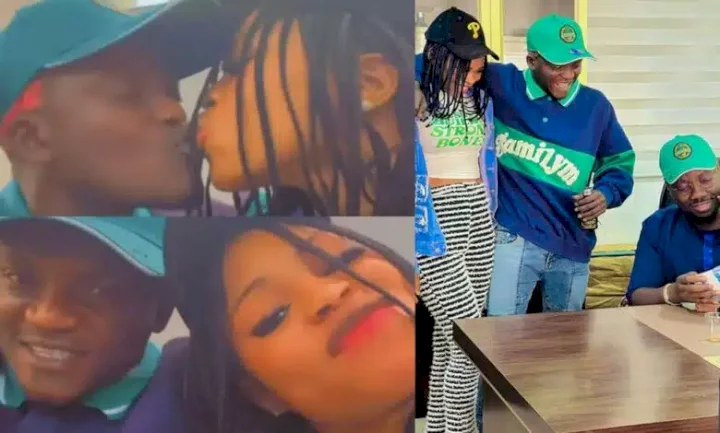 'I see the best of me when I'm with you' - Portable's wife gushes as he takes her to see Obi Cubana (Video)