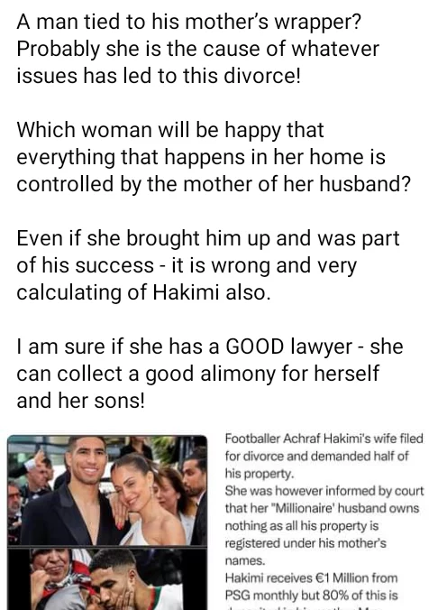 'I find it more disgusting that his mother controls him' - Laila St. Daniel-Mathew reacts to Achraf Hakimi's divorce drama