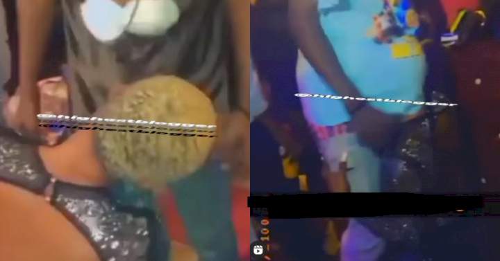 Lady apologizes to her parents after video of her giving blowj*b to men in a nightclub went viral (videos)