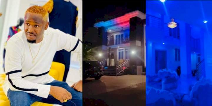 "Doings!" - Actor Zubby Michael shows off magnificent interior of his multimillion-naira mansion (Video)