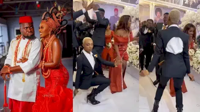 Moment James Brown steals the show at Sir Balo's wedding (Video)
