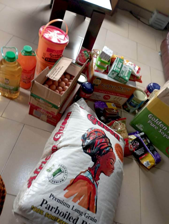 'I was moved to tears' - Nigerian man writes as he shows off food items his wife bought for Christmas with her savings
