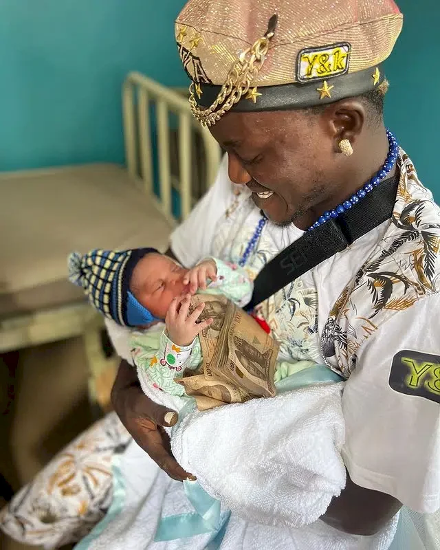 Portable excited as he welcomes a baby boy (Photos)