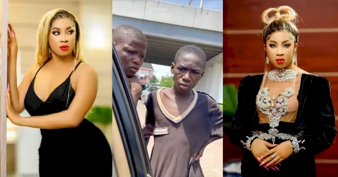 Actress, Amarachi left disappointed after street urchins she helped with money to setup a business returned back to the street (video)
