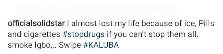 I almost lost my life because of drugs ? SolidStar opens up as he advices people to flee from drugs
