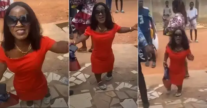 Video trends as lady with small stature arrives her mother's 78th birthday bash in grand style