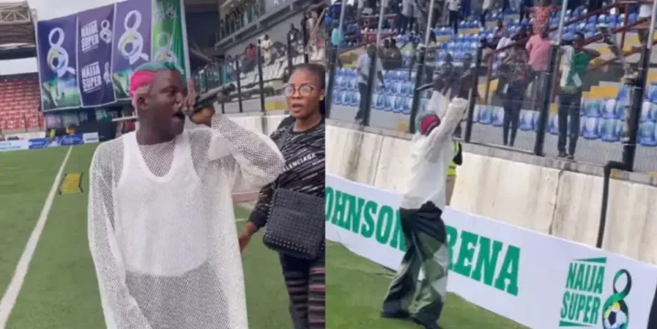 Portable's mesmerizes football fans as he performs at Naija Super 8 Tournament (Video)