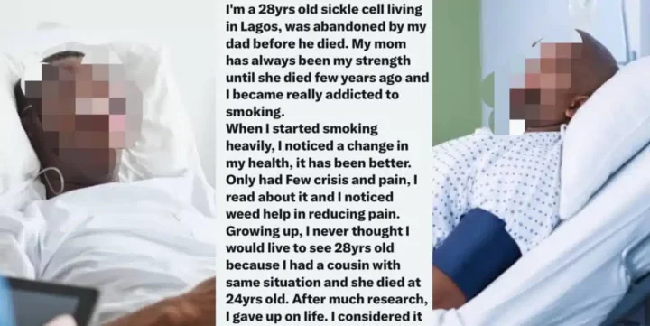 "I was prepared to die at 24" - Sickle cell patient abandoned by late dad narrates unbearable pain, seeks help