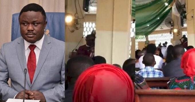 "Use whatever you want to give to me to pay salaries" - Clergyman tells Governor Ben Ayade of Cross River state after he made N25million donation to his church (video)