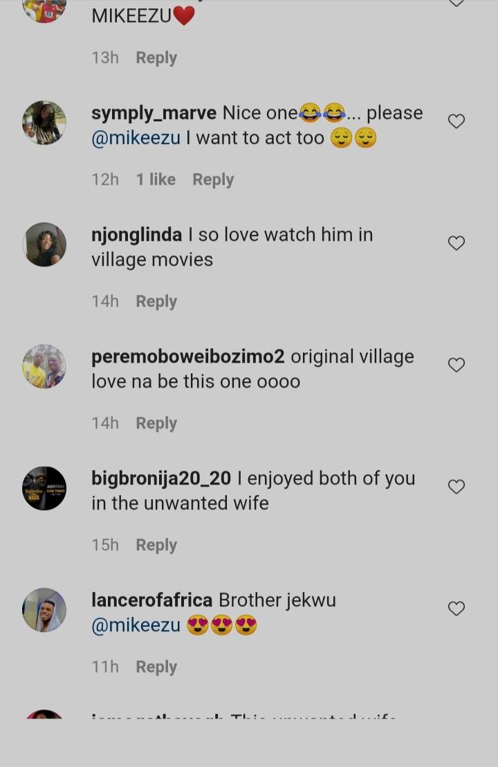 'This one na typical village love' - Fans react to photos of Mike Ezuruonye and Nazo Ekezie on bicycles