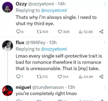 'Self-respect is bad for romance' Twitter users explain how refusing to be a 'mumu' has kept them single