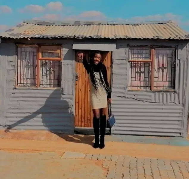 20-year-old lady celebrates as she becomes a homeowner at a tender age