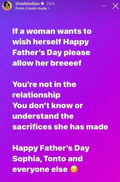 'Allow women celebrate Father's Day' - Shade Ladipo lauds single mothers