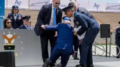 Joe Biden Falls Down After Speech At Air Force Academy