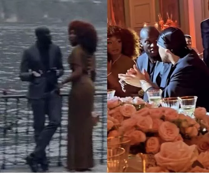 Chelsea striker, Romelu Lukaku sparks dating rumours with Megan Thee Stallion as they spotted at his teammate Lautaro Martinez's wedding (video)