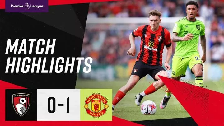 AFC Bournemouth 0 - 1 Manchester United (May-20-2023) Premier League Highlights