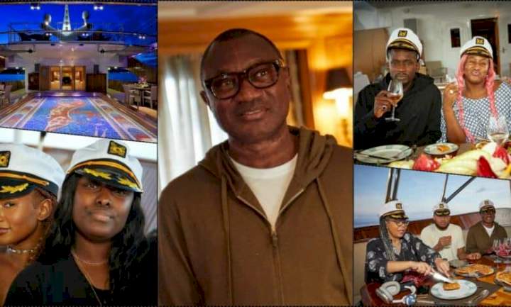Otedola rolls out pre-birthday photos with family aboard N2.2Bn yacht (Video)