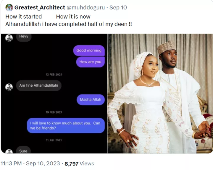 Nigerian man marries lady after sliding into her Instagram DM