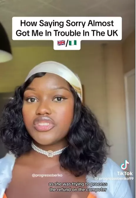 Nigerian lady narrates how she almost got into trouble for saying "sorry" in the UK