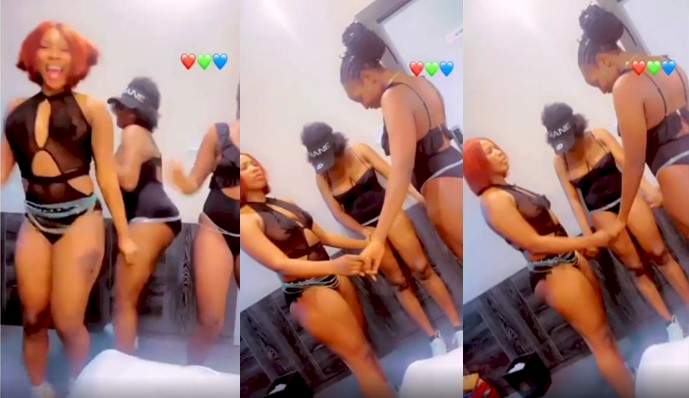 Nigerian strippers pray and speak in tongues before commencement of their hustle (video)