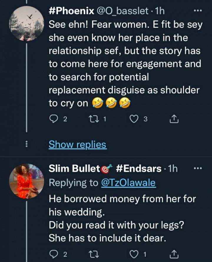 Man called out for borrowing N400K from girlfriend to do wedding with another woman