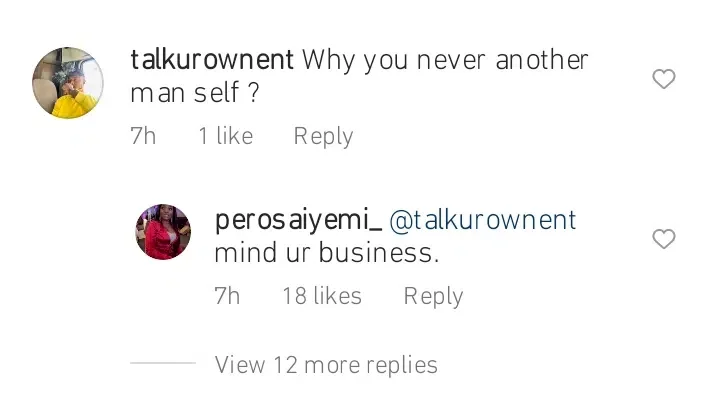 Tuface's baby mama, Pero Adeniyi replies troll who asked why she hasn't gotten herself another man