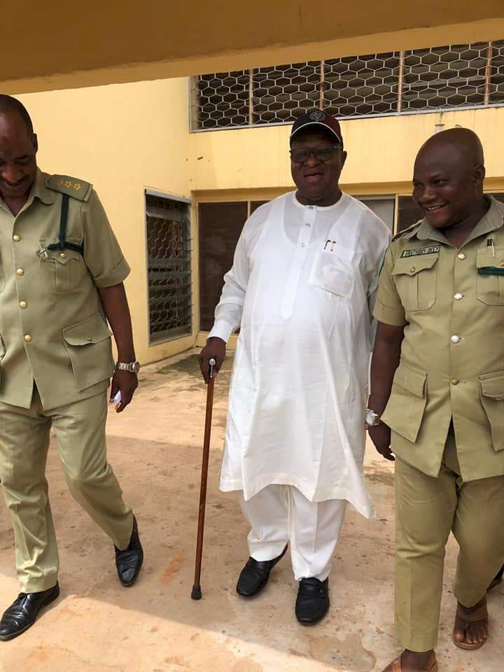 Former Governors Dariye and Nyame released from prison (photos)