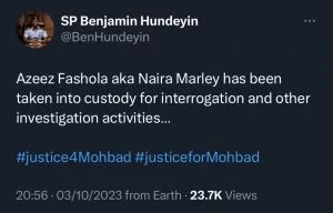BREAKING: Police arrest Naira Marley over death of Mohbad
