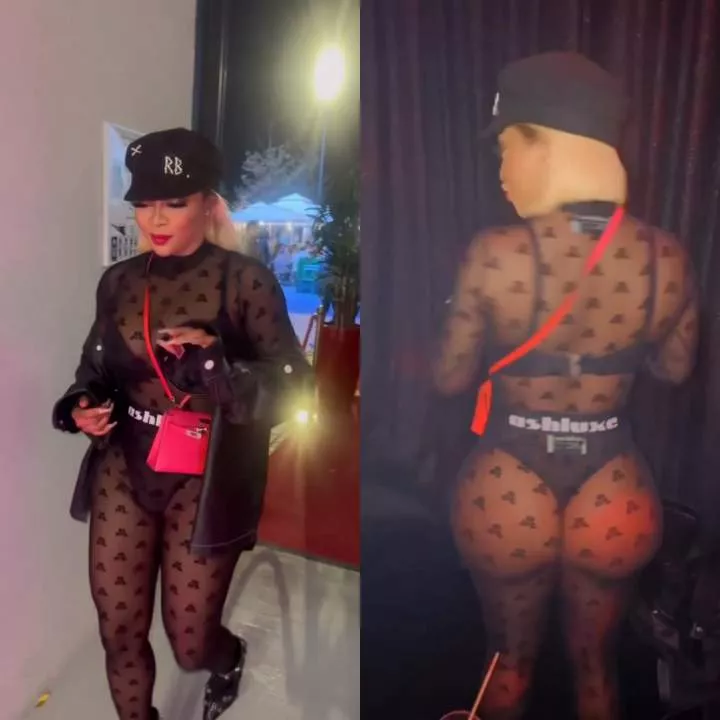 Toke Makinwa attends Usher's Paris concert in see-through outfit and grabs his attention during performance (photos/video)