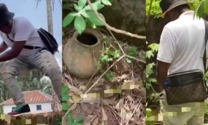 "Something is affecting this guy spiritually" - Speed Darlington visits his hometown after 22 years, urinates on juju