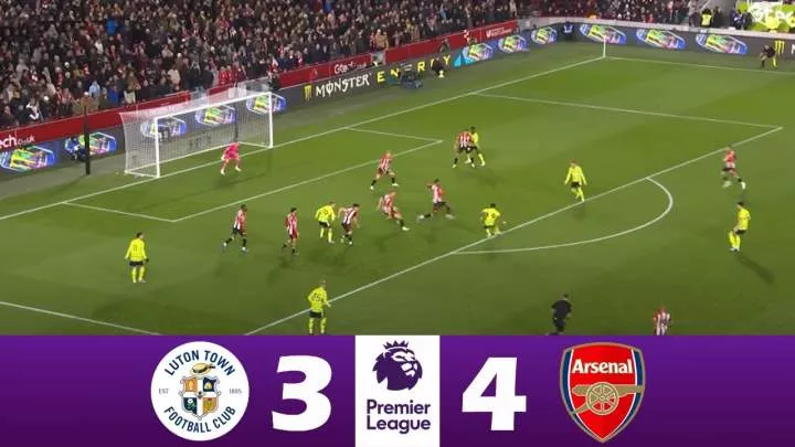 Sala12 on X: ⚽ 20' Luton 0-1 Arsenal ⚽ 25' Luton 1-1 Arsenal ⚽ 45' Luton  1-2 Arsenal ⚽ 49' Luton 2-2 Arsenal ⚽ 57' Luton 3-2 Arsenal ⚽ 59' Luton 3-3