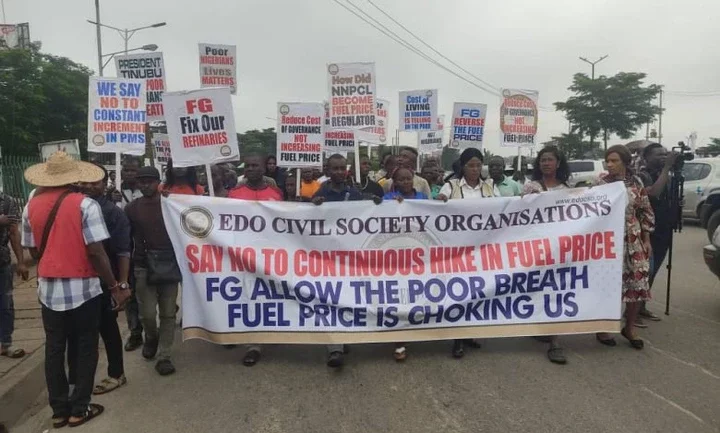 BREAKING: Massive protests erupt in Edo state over economic hardship