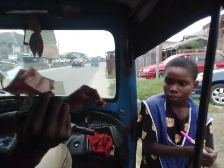 Child Labour: 13-year-old spotted selling tickets to tricycle operators in Delta