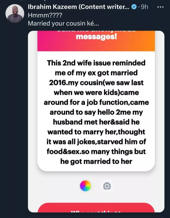 How my husband married my cousin after starving him of food, others - Woman