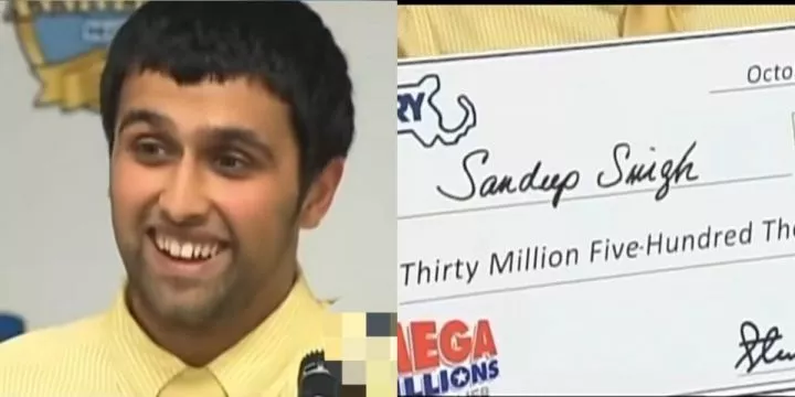 22-year-old man wins $33.5 million shortly after breakup with girlfriend, flaunts cheque