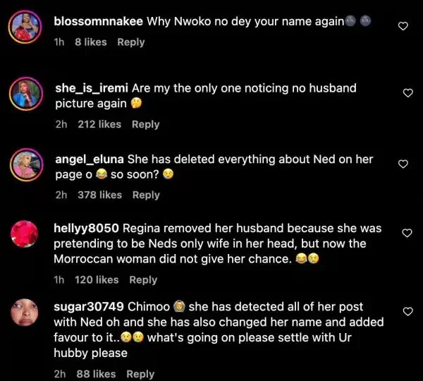 Regina Daniels returns to Instagram, yanks off husband's name and photos