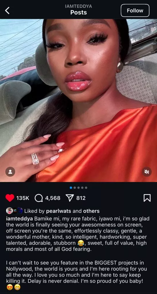 'I'm glad the world is finally seeing your awesomeness' - Teddy A celebrates his wife, BamBam