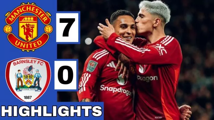 Manchester United 7 - 0 Barnsley (Sep-17-2024) EFL Cup Highlights