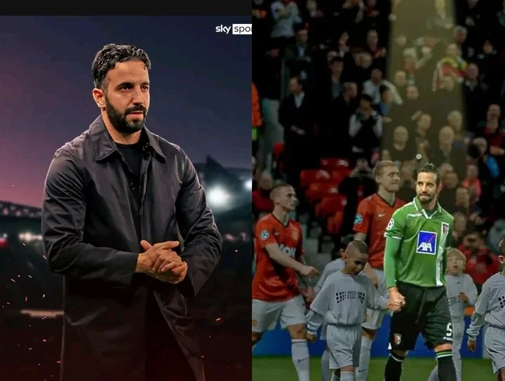 Premier League reacts to photo of Ruben Amorim walking out with Braga to face Man United in 2013