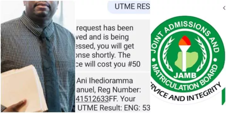 Result of Chemistry teacher who sat for 2024 UTME exam causes buzz online
