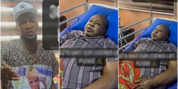 "I've been crying since I saw him" - Content creator weeps as he visits Amaechi Muonagor in hospital