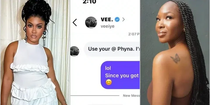 Phyna leaks chat as Vee confronts her for supporting Verydarkman